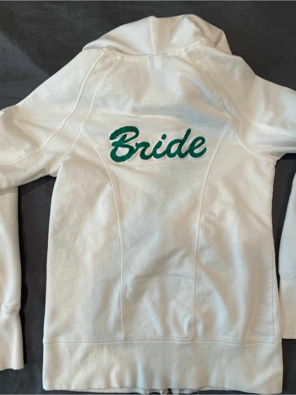 Bride Champion White Zip-Up Hoodie